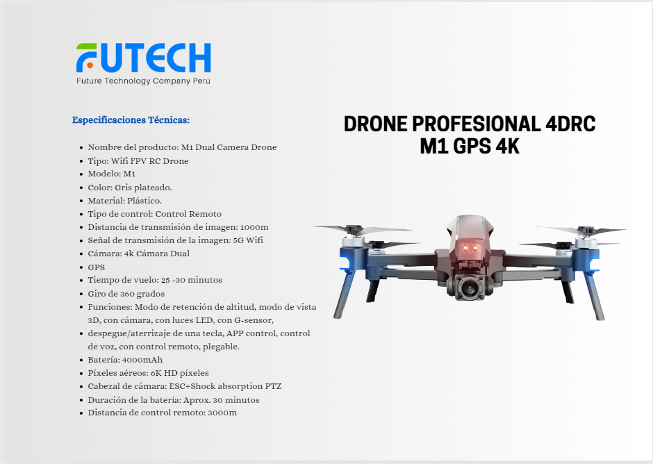 DRON 4DRC MARK300 M1 PRO GPS WiFi FPV 4K 40%OF