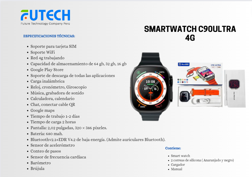 Smart Watch C90 ULTRA 4G