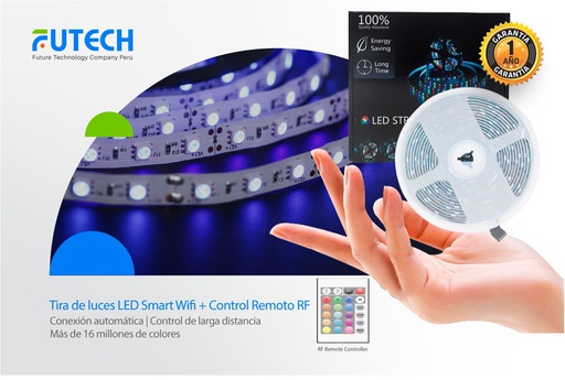 Tira de luces Led Smart Wifi RGBW + Control RF PROMO 15%