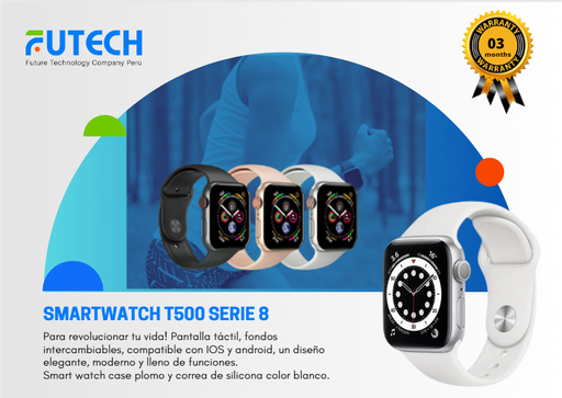 Smart watch T500+ PRO Serie 8 Color Blanco