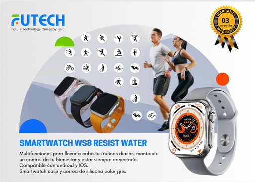Smart Watch WS8 Ultra Water Resist Gris