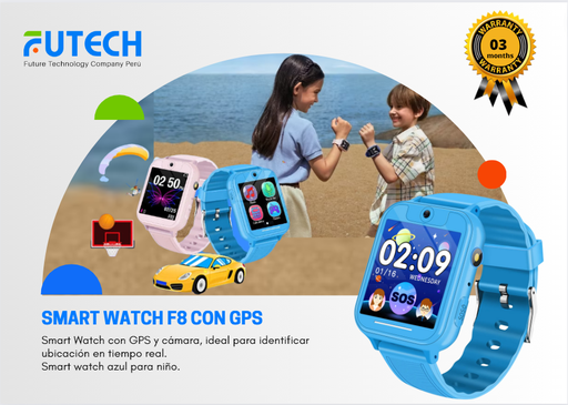 Smart Watch F8 Con GPS Azul
